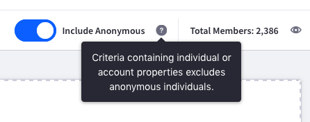 デフォルトでは匿名ユーザーはセグメントに含まれません。