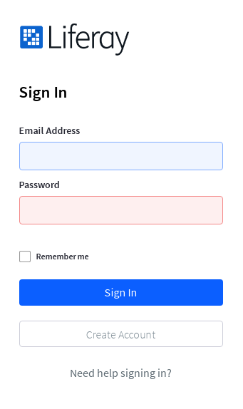Log into Liferay with your user account.