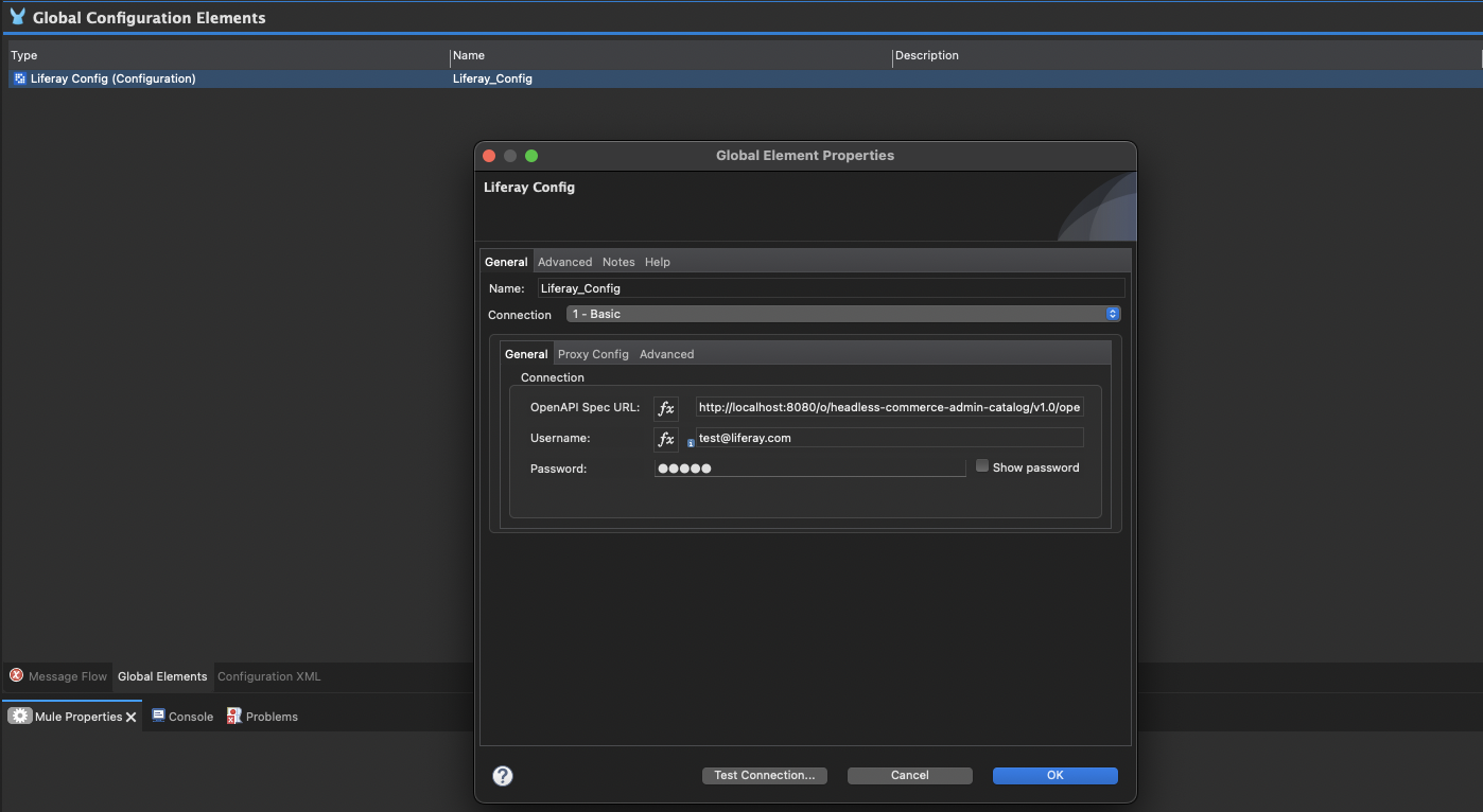 Enter the OpenAPI document endpoint in the Open API Spec URL field.