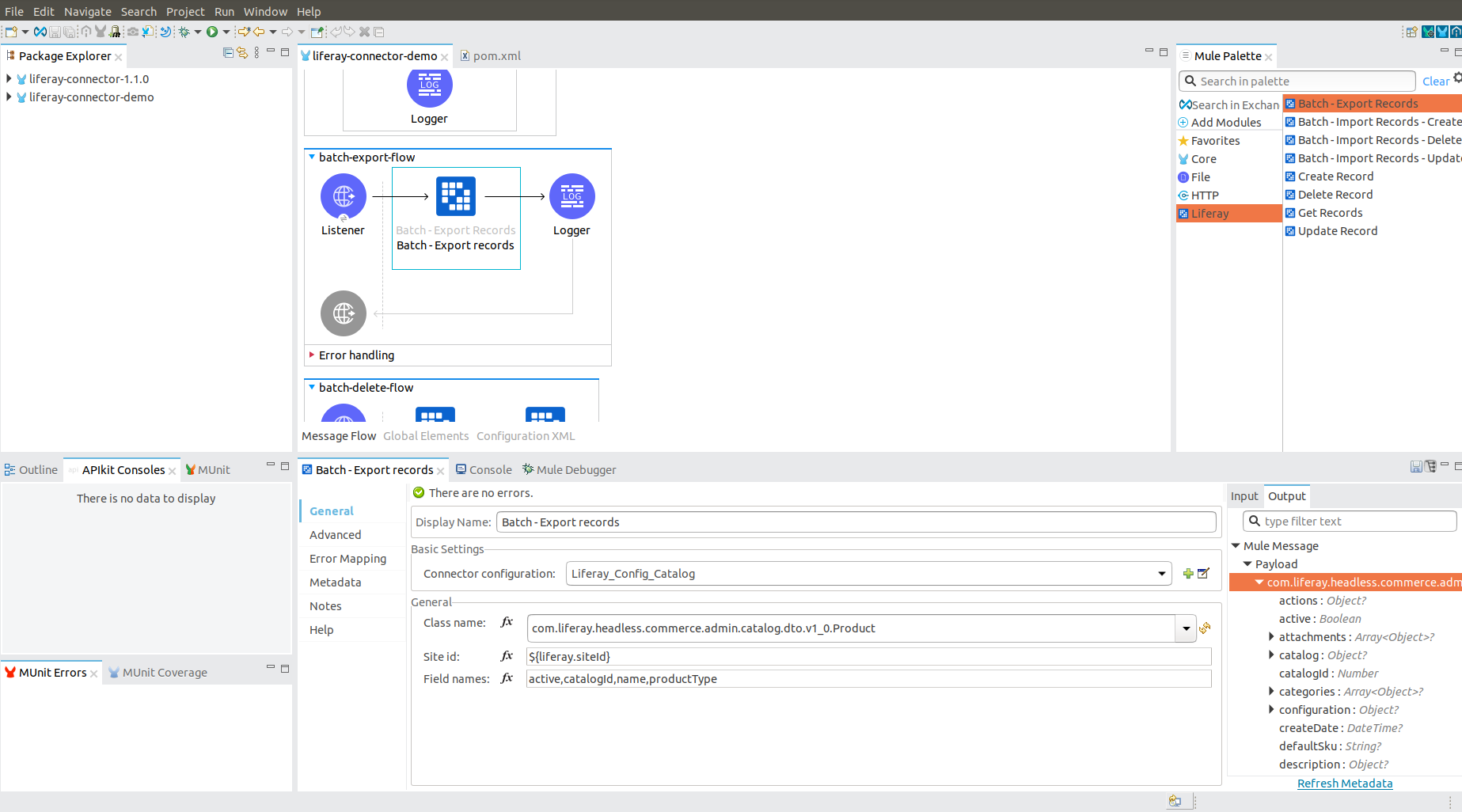 Use the Batch - Export Records operation to export multiple records.