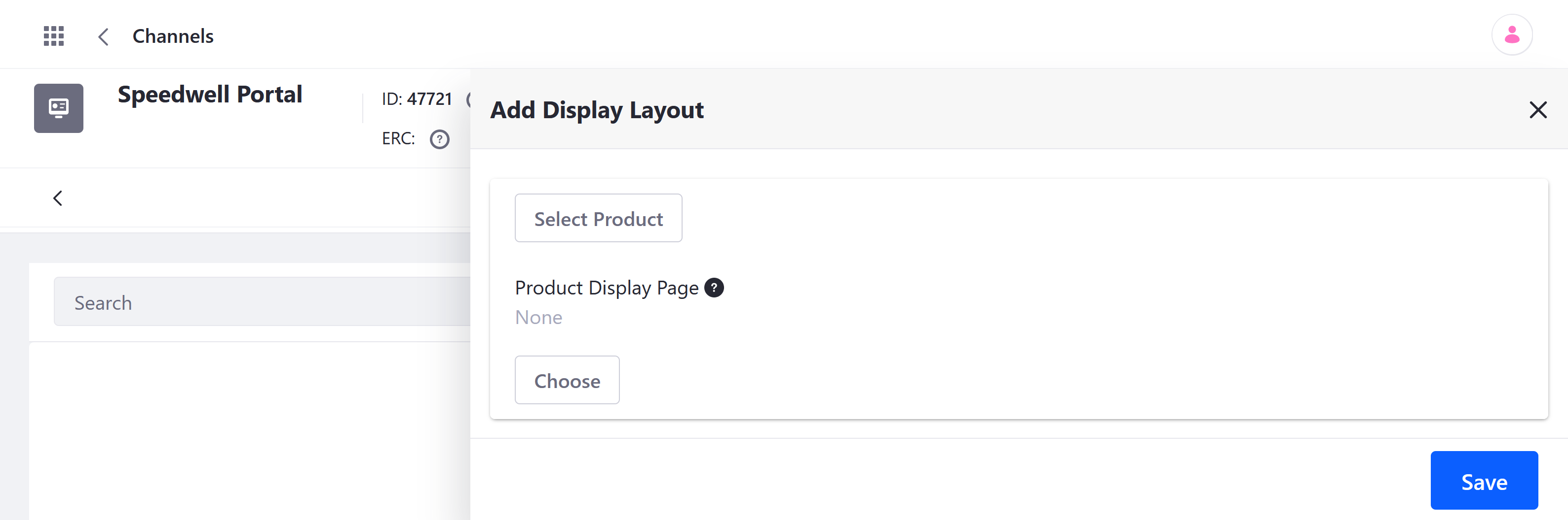 Click on Add in the Product Display Pages tab.