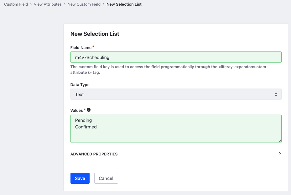 Add a custom field to keep track of scheduling the order.