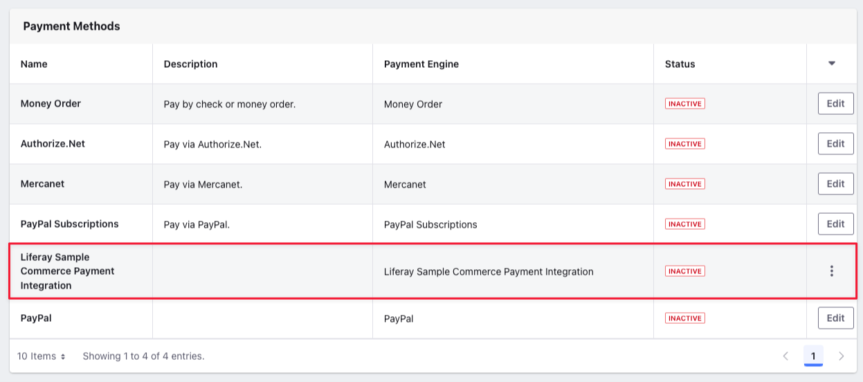 Verify the addition of the new payment integration in channel settings.