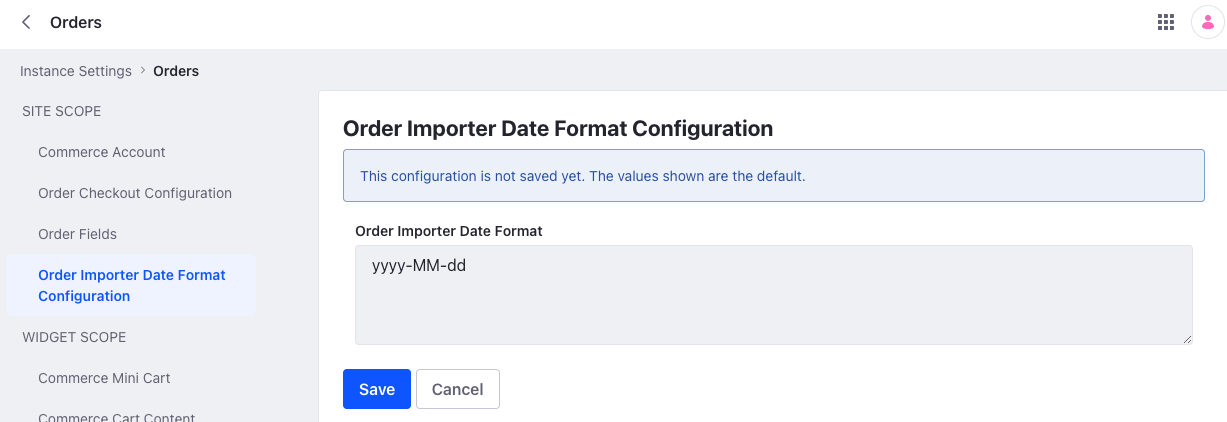 Use the Requested Delivery Date Format option to change the default Requested Delivery Date format.