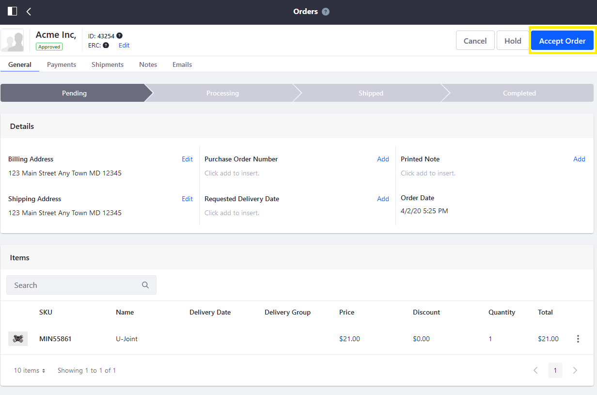 Control Panel - System Settings