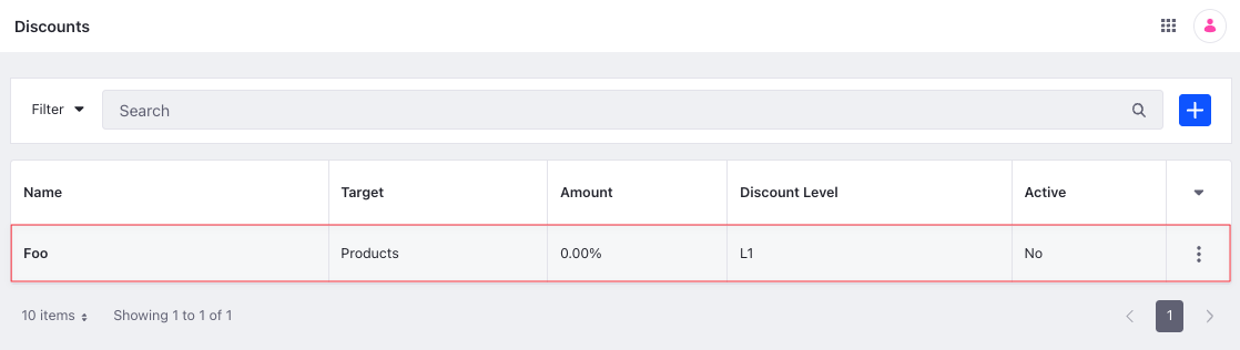 Confirm that a new discount was added.