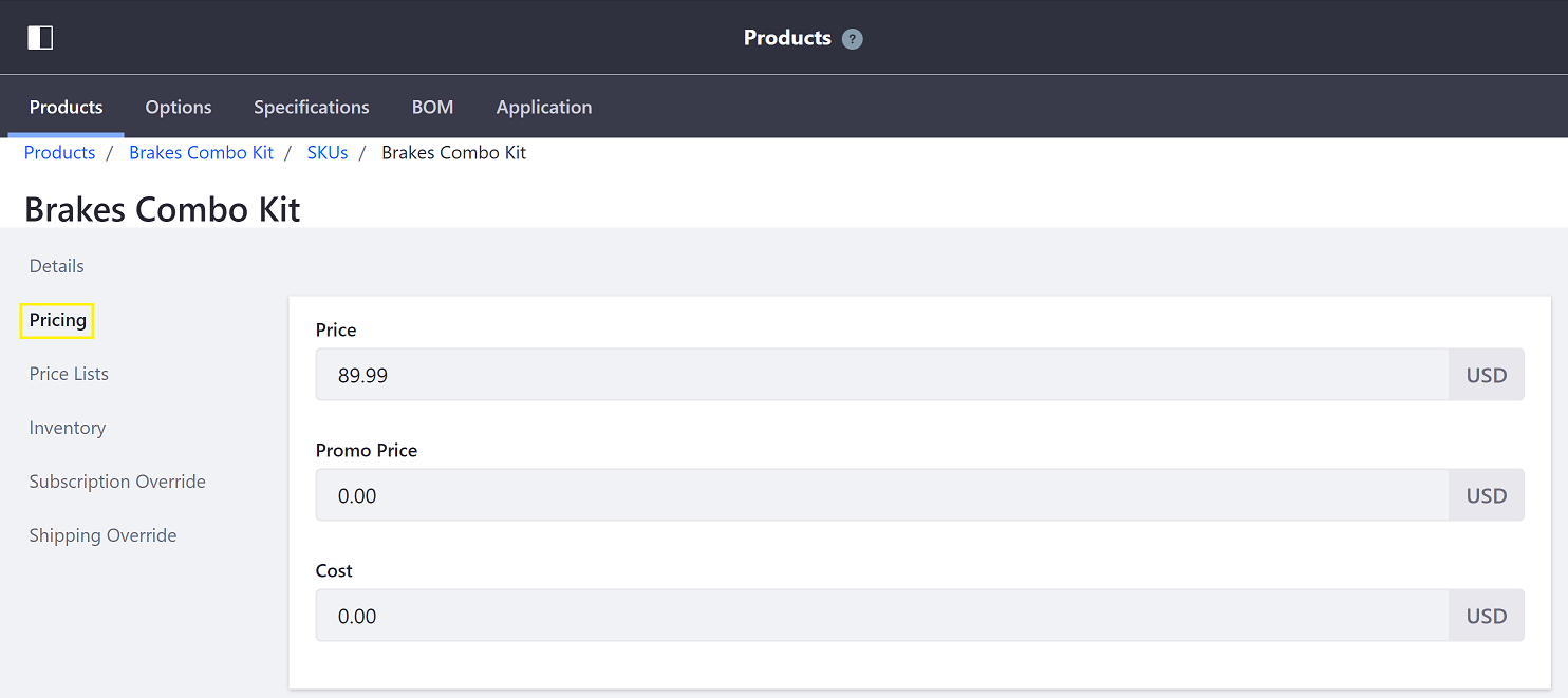 Configure the Grouped Product's Pricing.