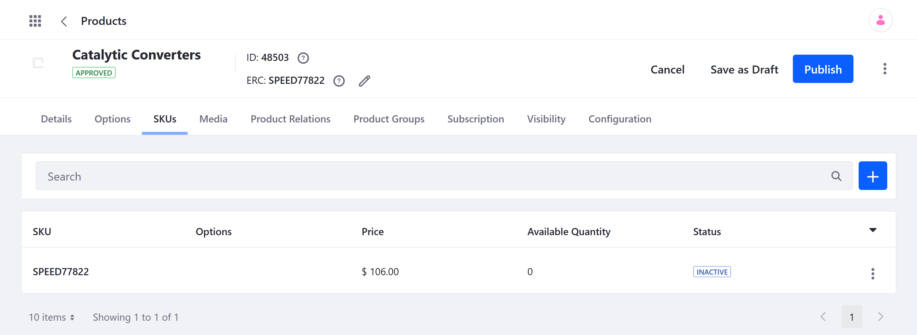 Generate multiple SKUs for product variants.