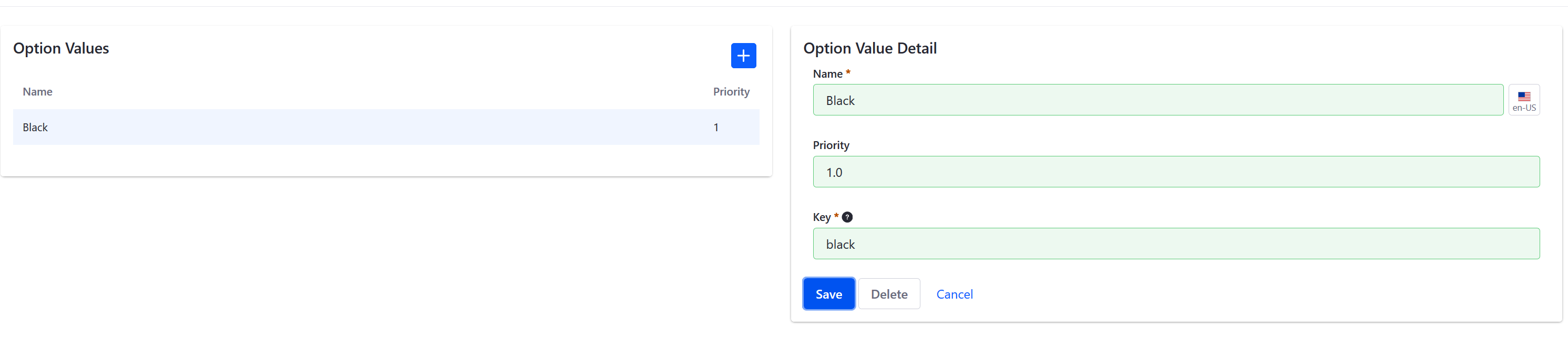 Adding values to the option.