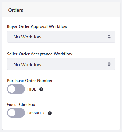 You can configure several settings to customize the ordering experience for end users.