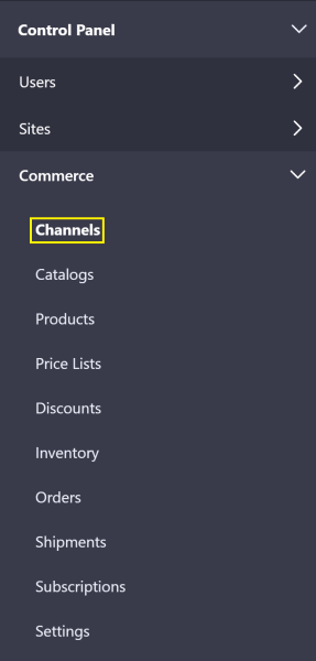 Commerce 2.1チャネル