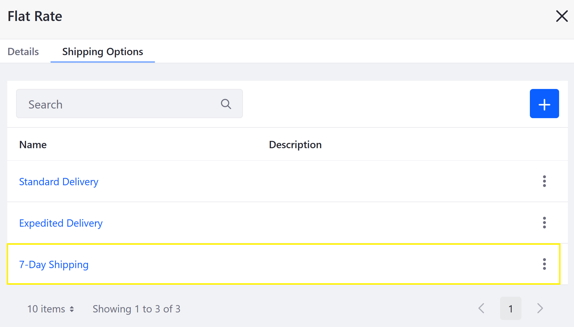 Verify the new shipping method option has been created.