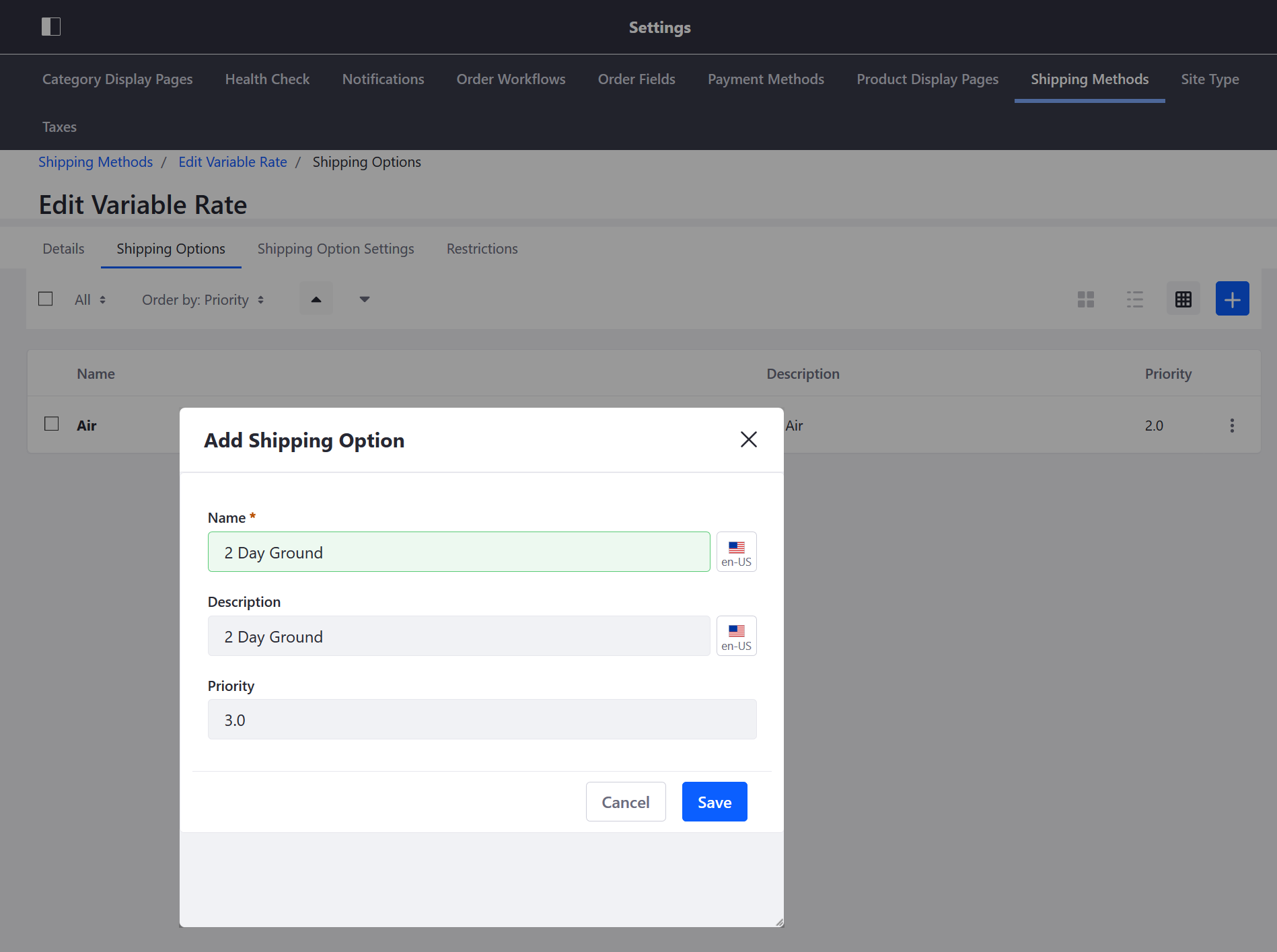 New 2 Day Ground Shipping Option