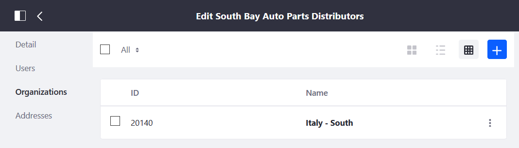 Adding Organization in the Control Panel