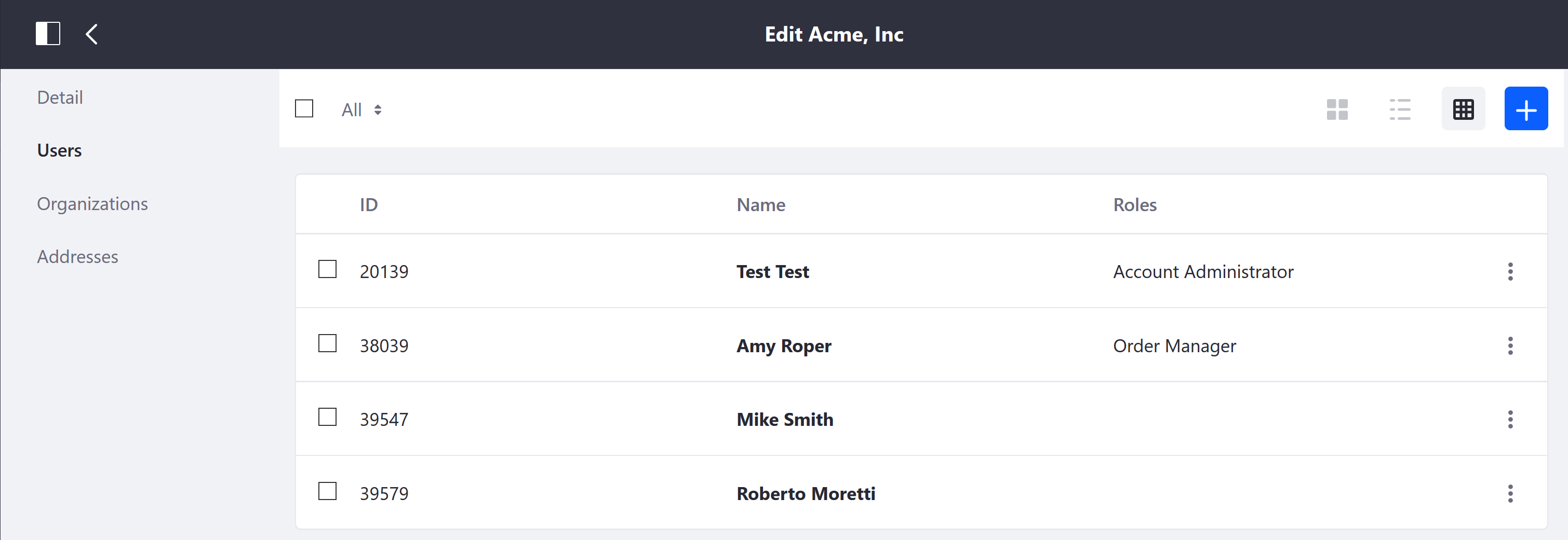 Inviting a user to an Account in the Control Panel