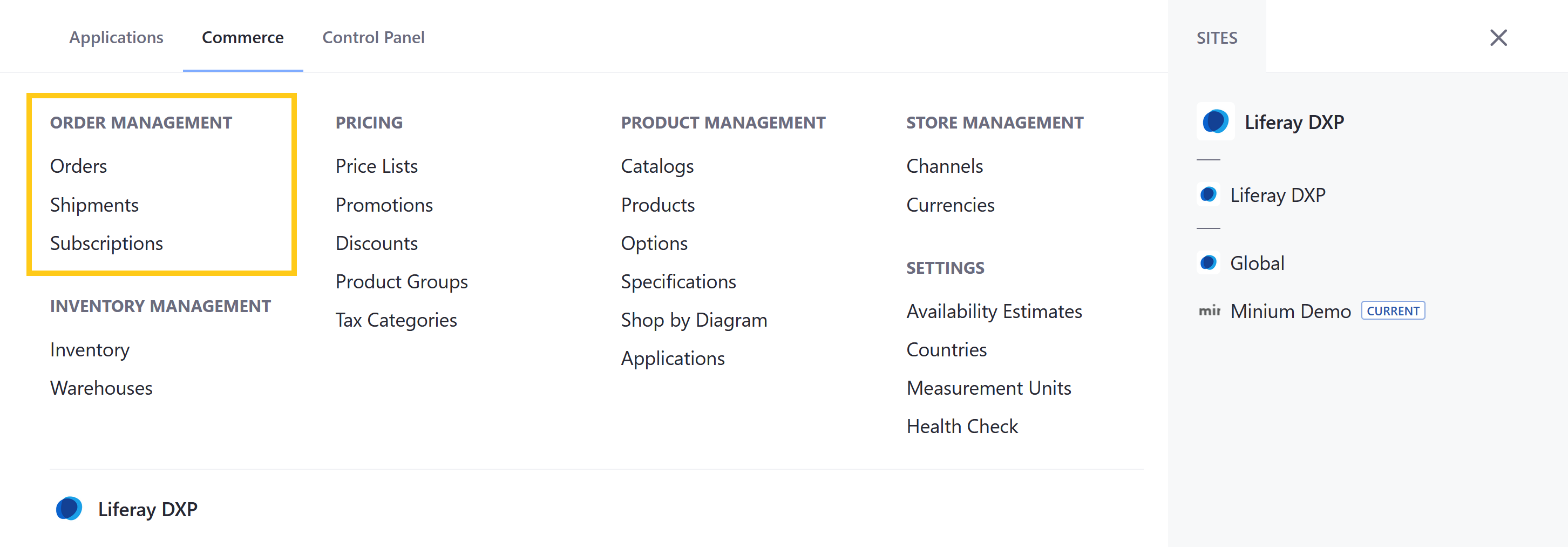 Control access to Order Management applications and resources.