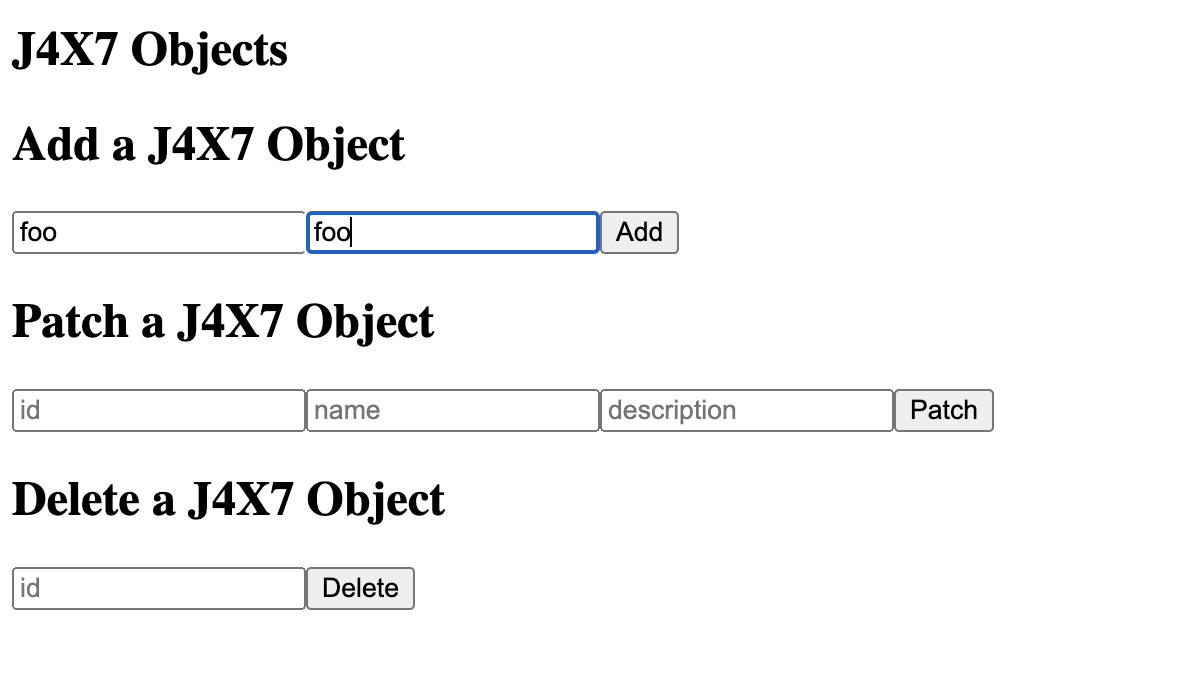 Try to add a J4X7 object entry.