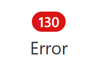 An error badge displays numbers related to an error.