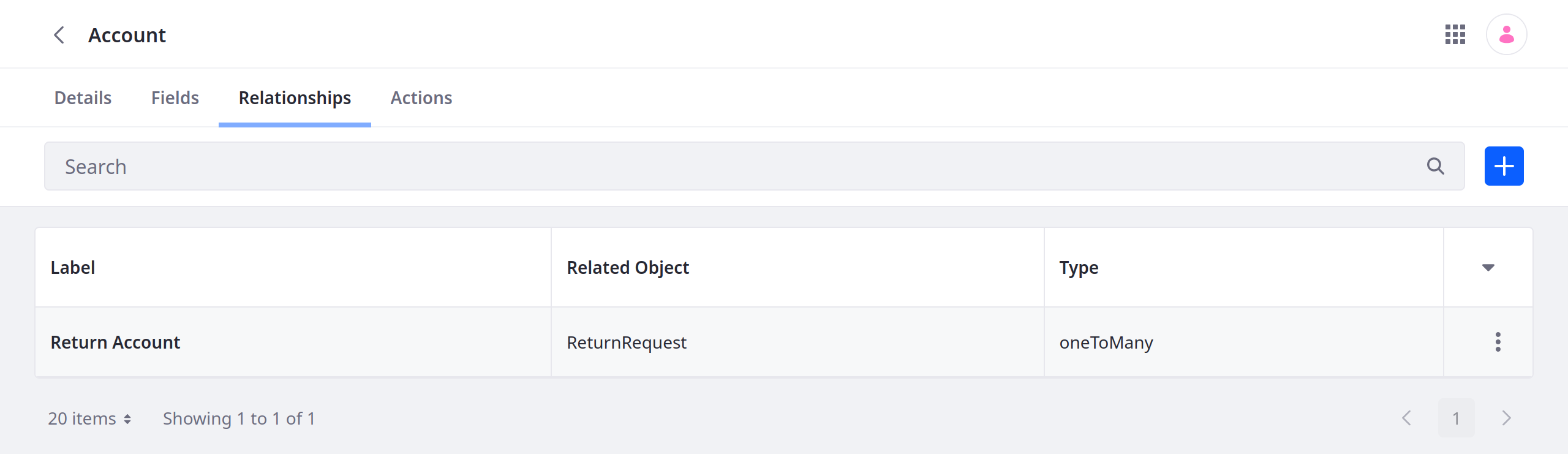 Relate the Account system object to the desired custom object.