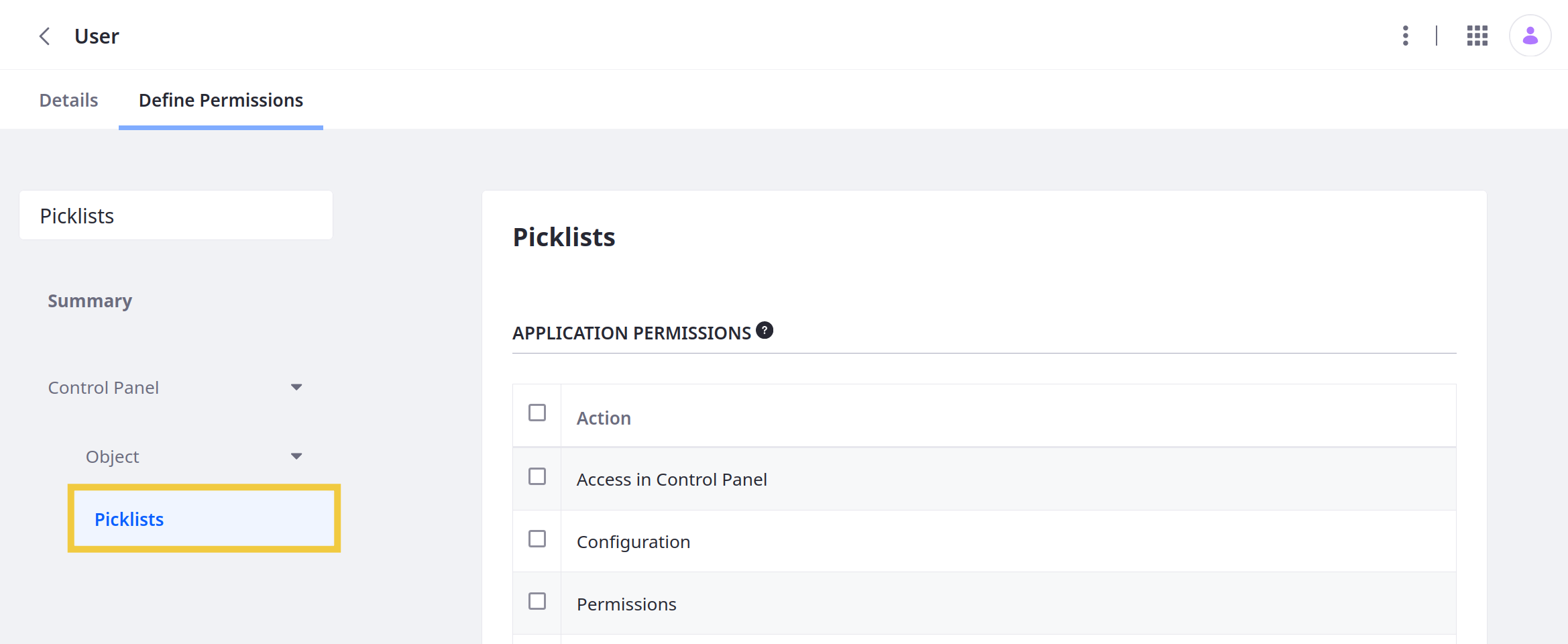 Assign Picklist permissions when defining Role permissions.