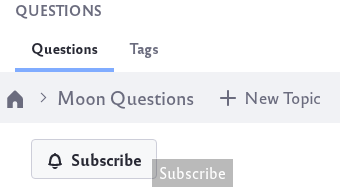Click on the subscribe button to subscribe to a topic.