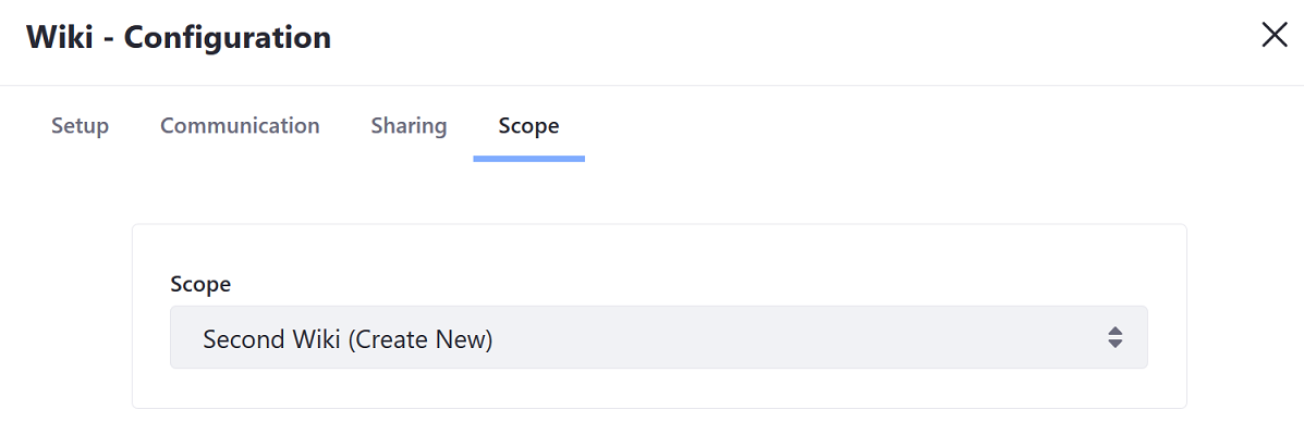 Selecting the page scope