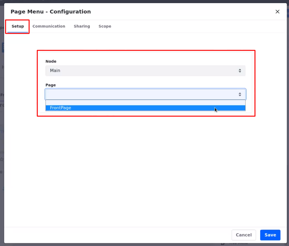 In the Setup, select the Wiki Node and Wiki Page.