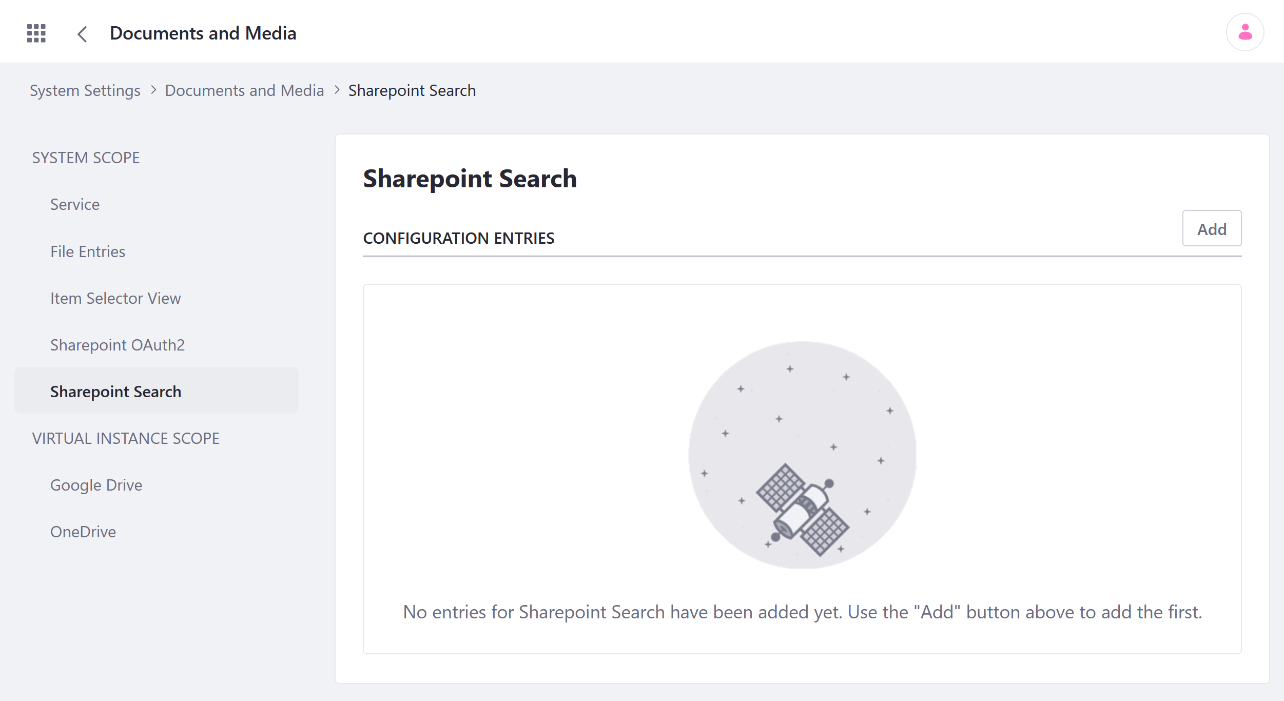 Go to System Settings > Documents & Media > SharePoint OAuth 2 in the Control Panel.