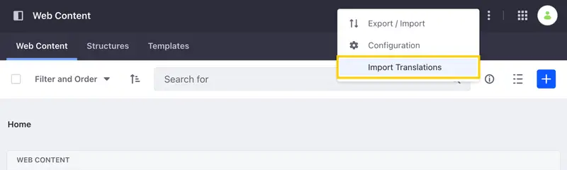 If errors occur during import, Liferay notifies you of the failing files and provides a downloadable CSV error report.