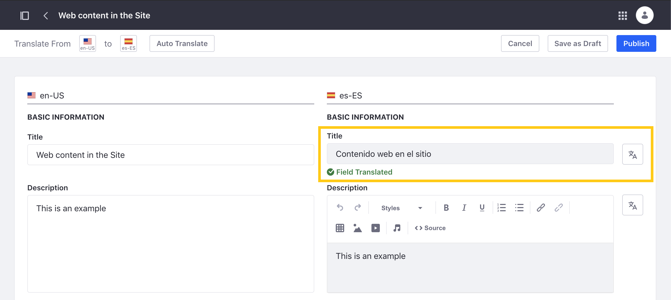 Azureを使った翻訳」に進みます。