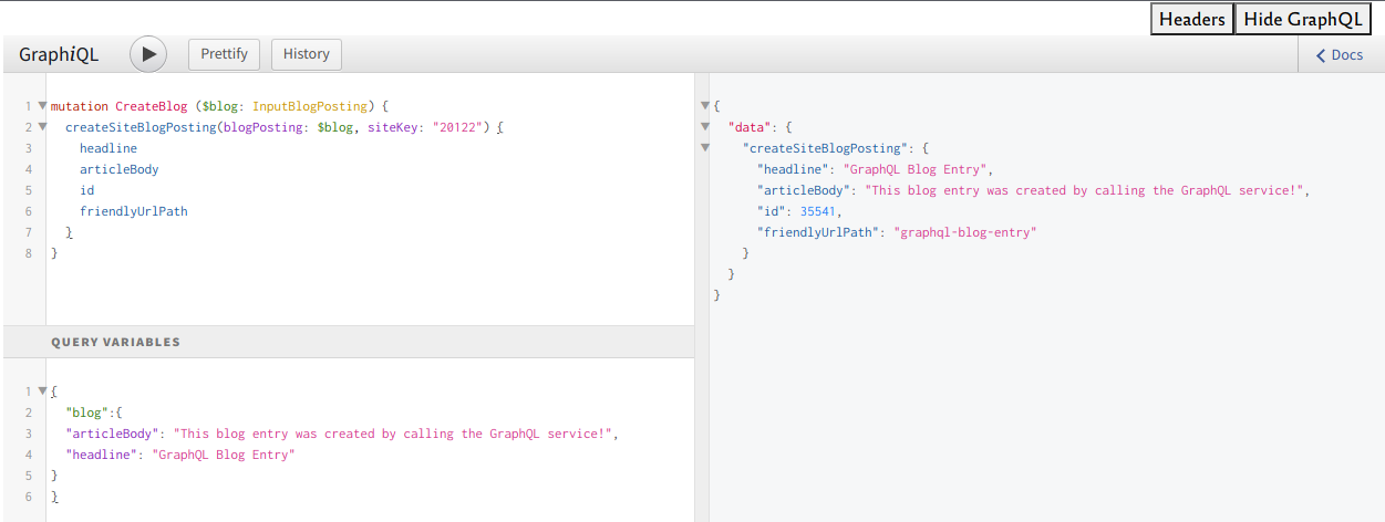 The GraphQL client makes it easy to call GraphQL services directly from your browser.