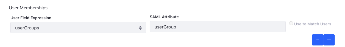 Add a mapping for the userGroup field with the corresponding SAML attribute from Okta.