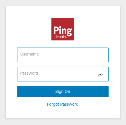 Click on the Sign In button and you should be redirected to PingOne's login page