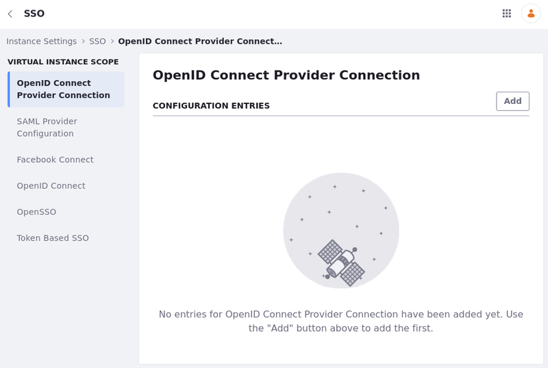 Locating OpenID configurations in the System Settings menu.