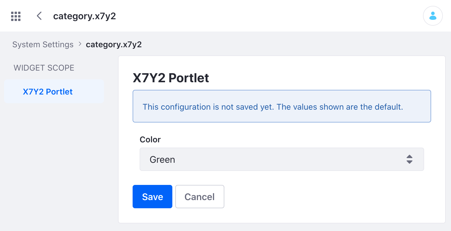 Navigate to the application's configuration in system settings.