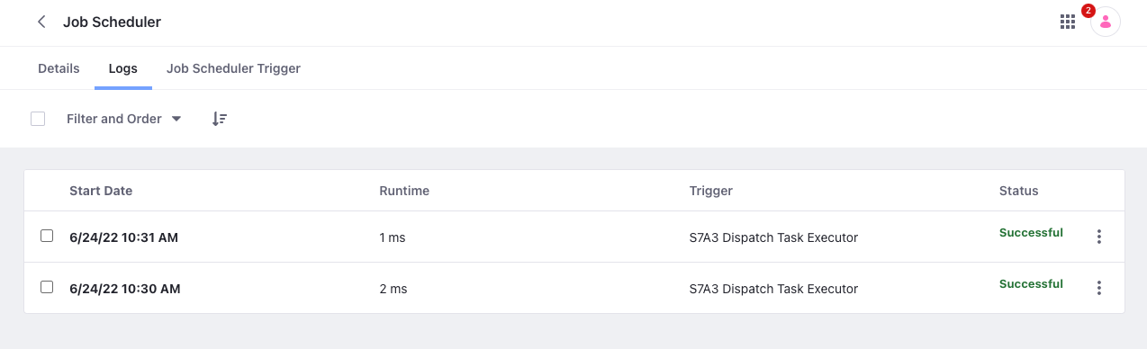 View and manage logs for your Job Scheduler Task.