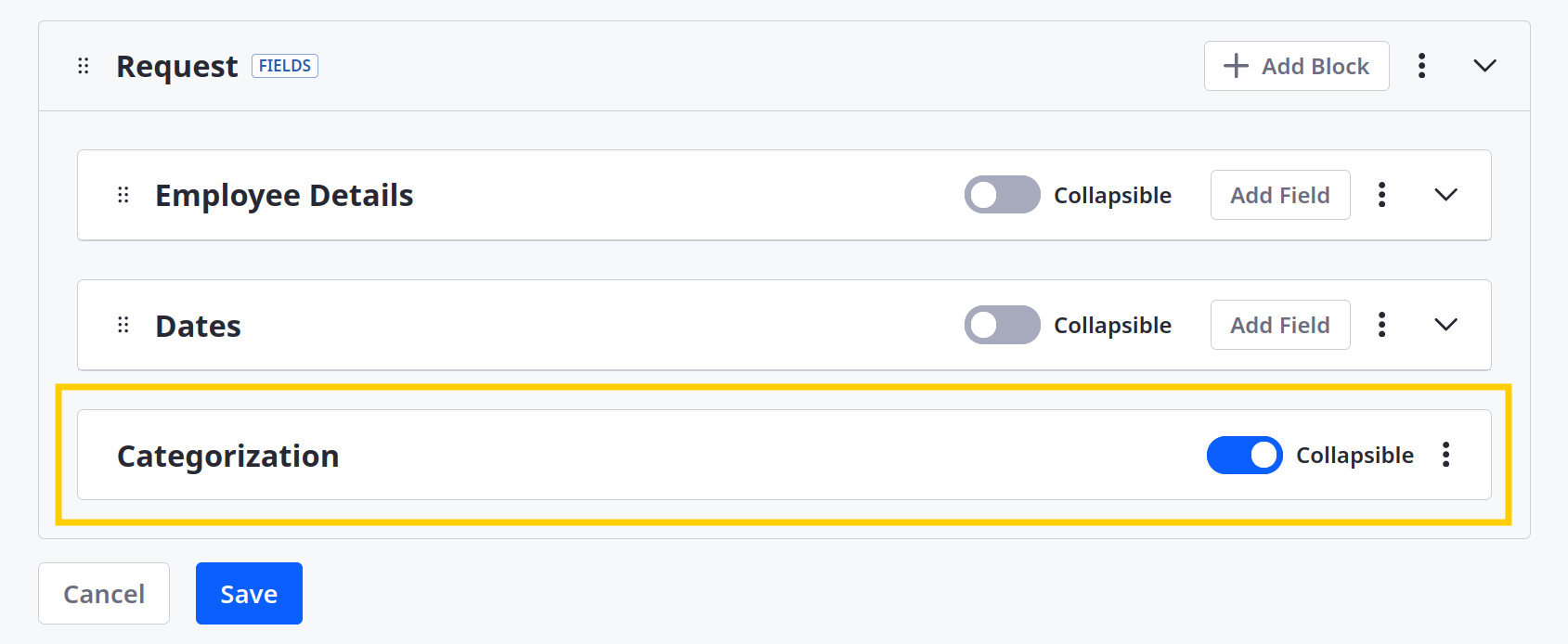 Determine whether the block is collapsible.