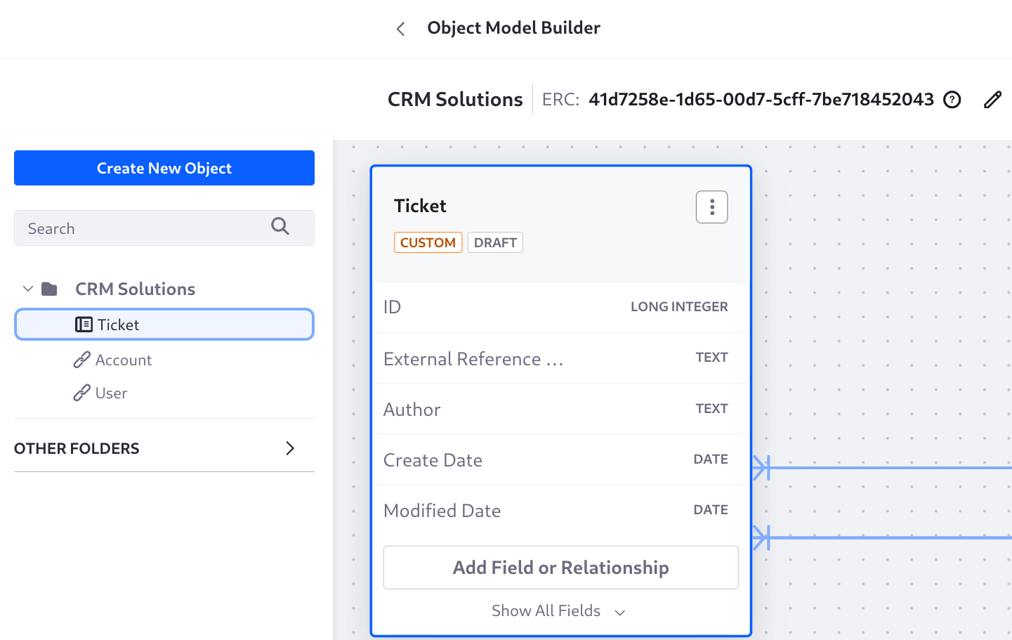 Move object definitions between folders.