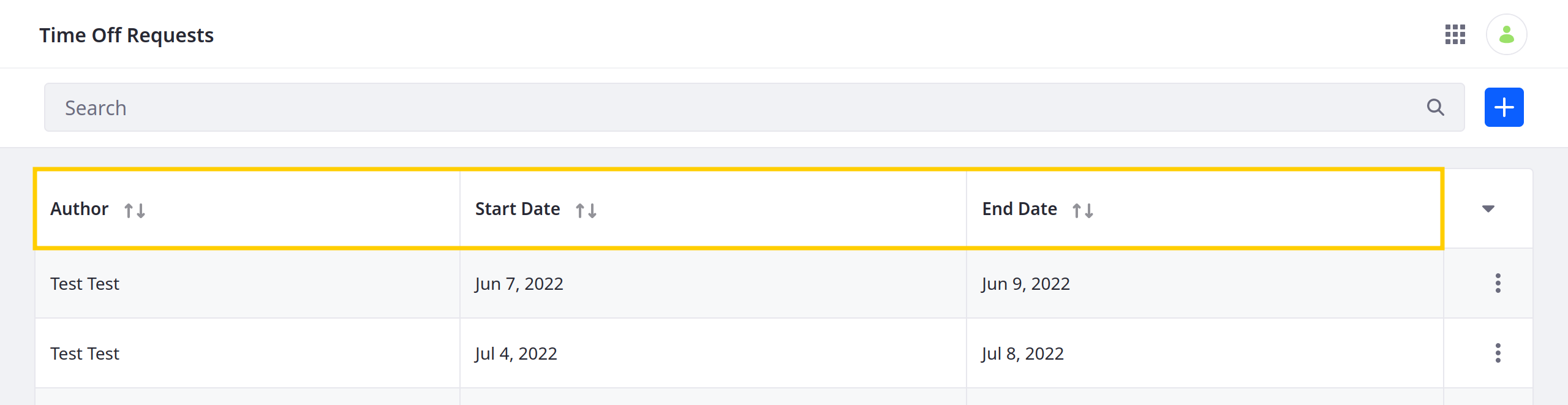 The view table only displays the selected fields.