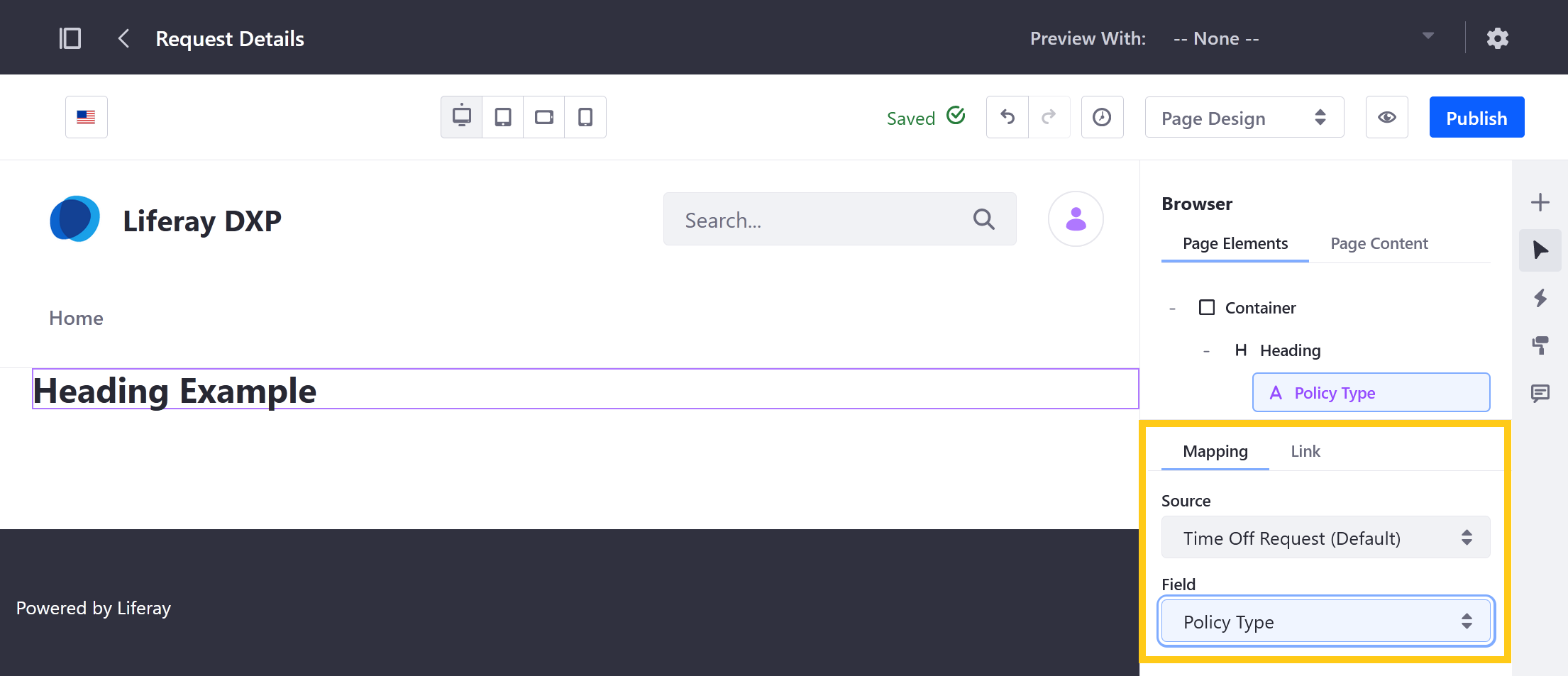 Map fragment elements to Object fields to dynamically populate Display Pages for individual entries.