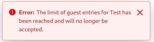 After the maximum entries allowed in the configured time period are added, more submissions are not allowed until the set period of time elapses.