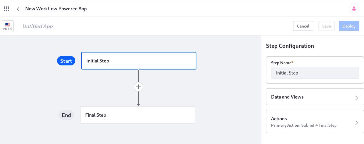 The Workflow Powered App is underway.