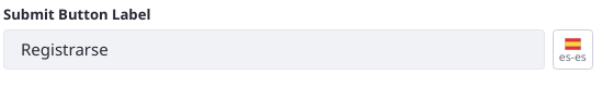 Follow the same procedure inside the translated form to also translate its Submit button.