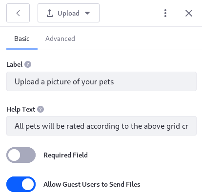 You can choose whether Guests are allowed to upload files.