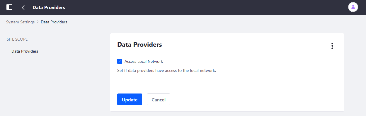 Grant access to the local network.