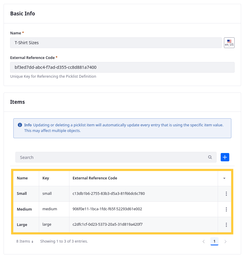 Repeat the process to add multiple items to the list.