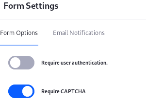 Enable CAPTCHA