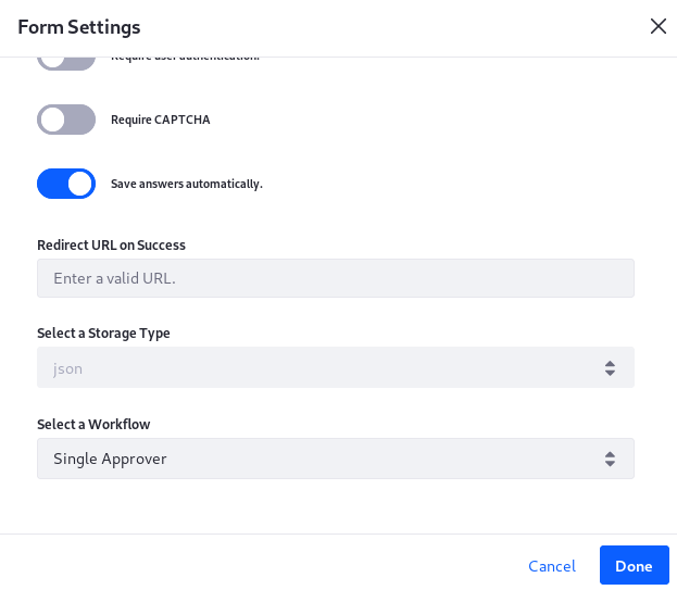 Activate workflow on each form's entries from the Form Settings window.