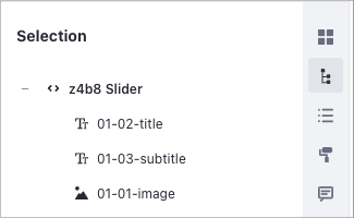 Elements in the Slider Fragment use the order you define in the HTML code.