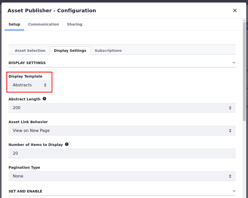 Select your widget template from the Display Template drop-down menu in the corresponding widget's configuration.